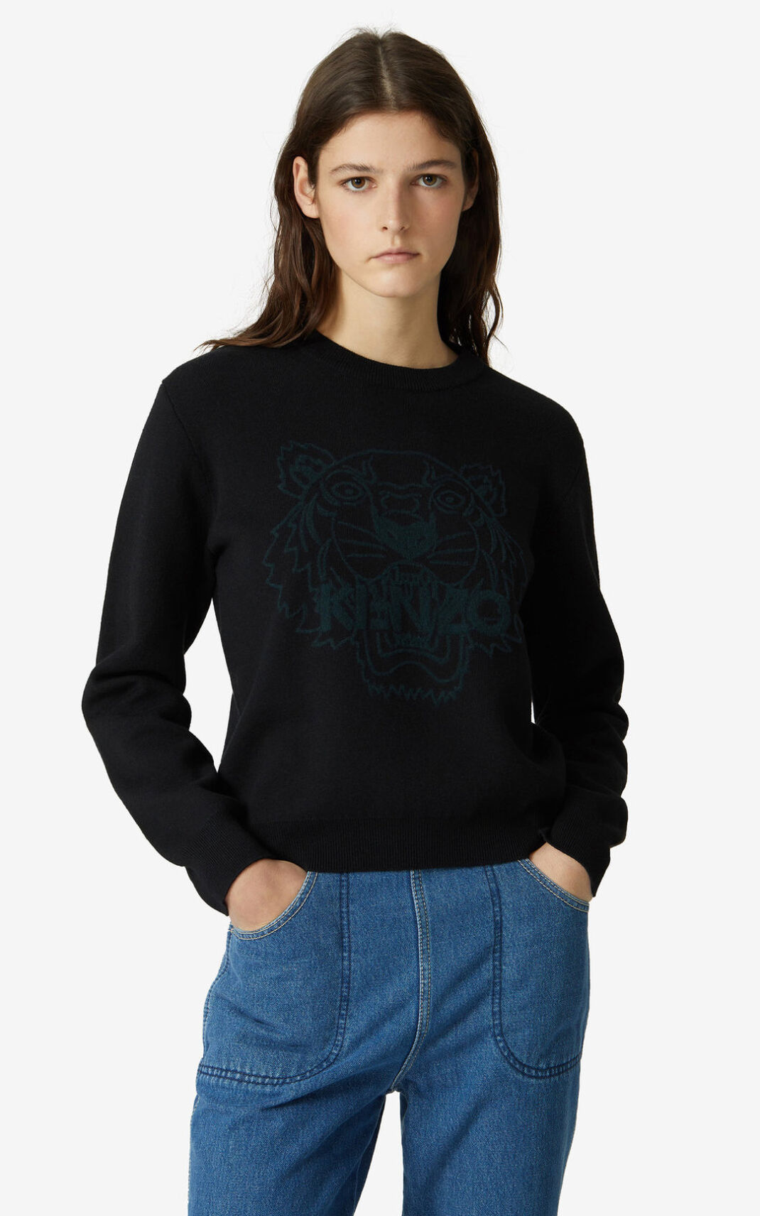 Pull Kenzo Tiger Femme Noir | SELV-37205